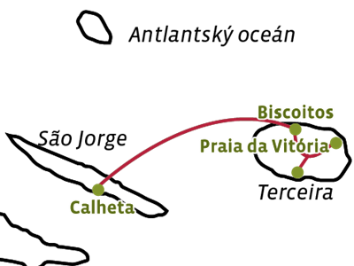 Azorské ostrovy: Terceira a São Jorge  - jednodenní túry