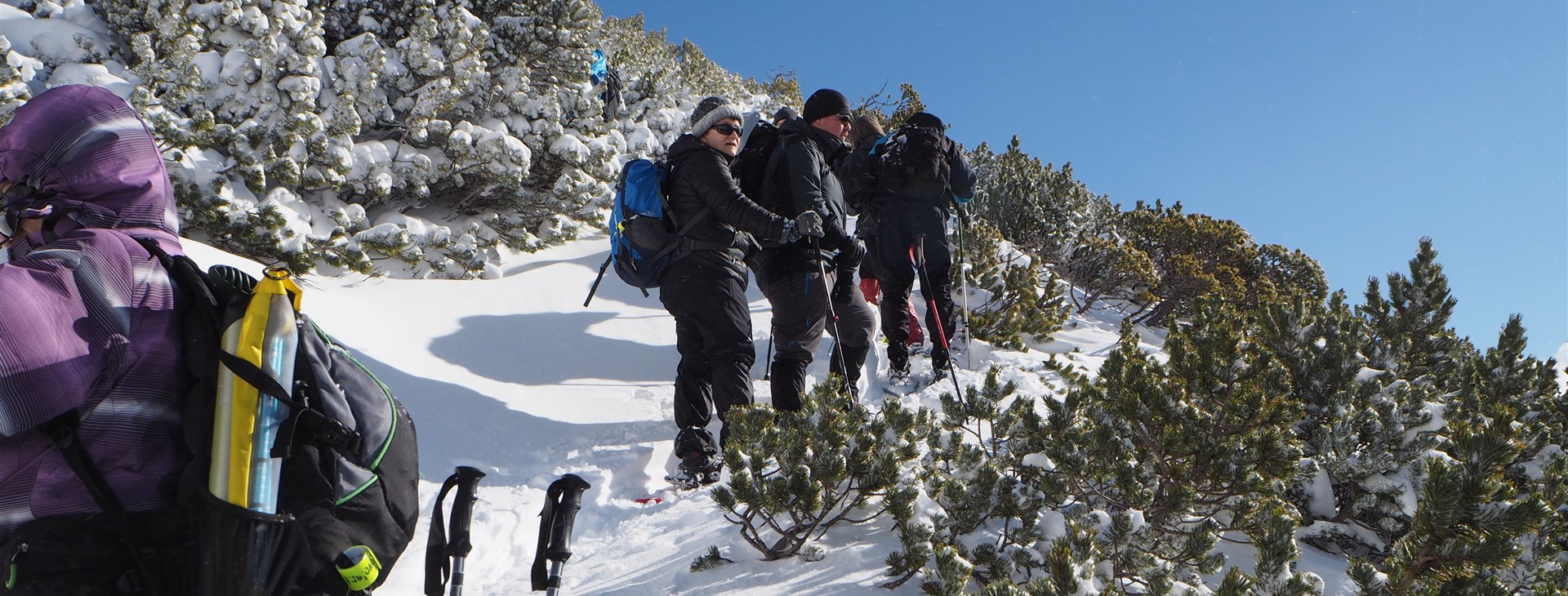 Zimní Schneeberg na sněžnicích