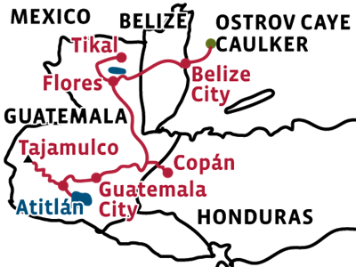 Guatemala, Honduras a Belize
