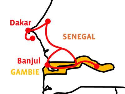 Gambie a Senegal