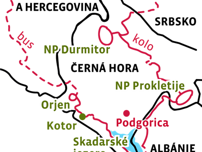 Národní parky Černé Hory a Albánie
