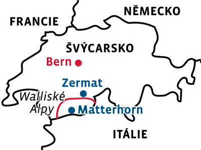 Švýcarsko - Ferraty Walliských Alp
