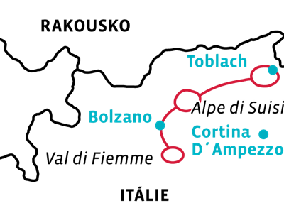 Běžkování v Dolomitech