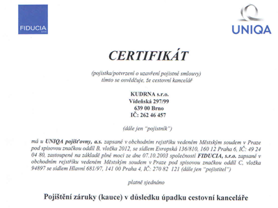 Jsme pojištění proti úpadku na rok 2021