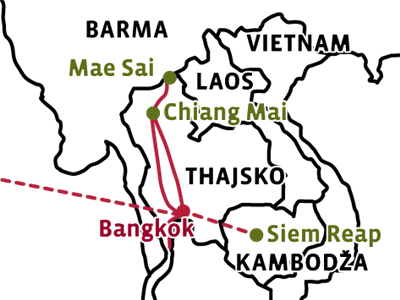 Vánoce a silvestr v severním Thajsku a Kambodža